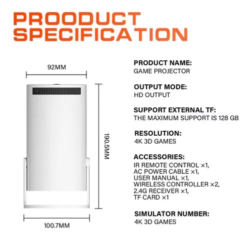 Proyector + consolas de juegos